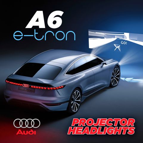 67. Audi A6 E-Tron Has Movie Projector Headlights | Shanghai Auto Show Reveal