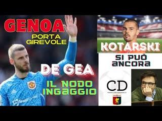 GENOA PORTA girevole DE GEA nodo ingaggio - KOTARSKI si può ancora ma spunta il portiere dell'AJAX