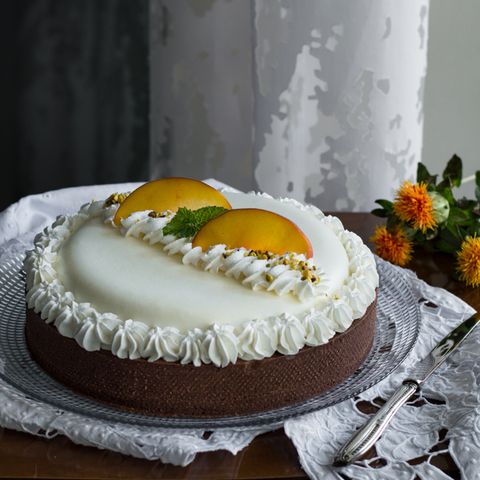 Crostata moderna pesche e yogurt