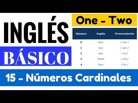 15. Los numeros cardinales en inglés y como formarlos. Pronunciación Yes en Inglés 1 [Video 15]