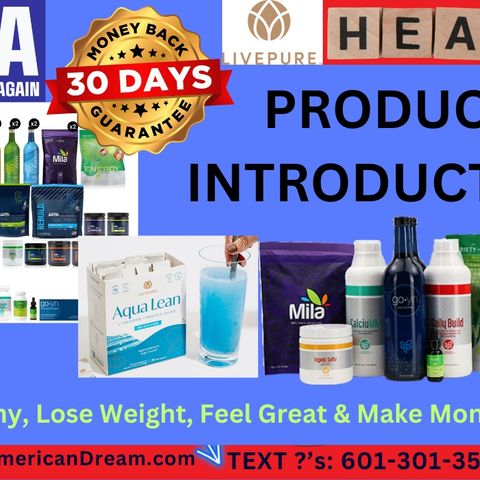 340 Get Healthy & Make Money! LivePure Overview Of Nutrition Products That Are GUARANTEED To Change Your Life, Heal & Make You Feel GREAT!