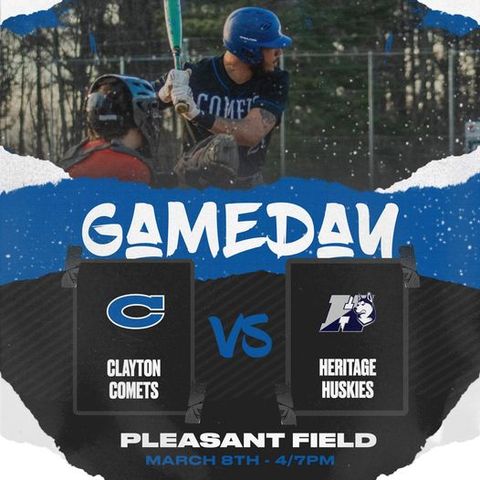 #NCHSAA 4-A Non-Conference Varsity Baseball Coverage Heritage Huskies VS Clayton Comets!! #WeAreCRN #CRNSports #GoComets