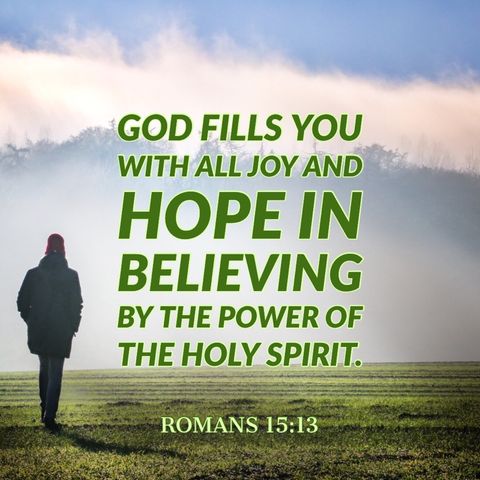 God is your Hope Who Fills you with All Joy and Peace in Believing