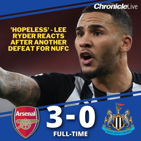 'Hopeless' - Lee Ryder reacts to Newcastle's 3-0 defeat to Arsenal