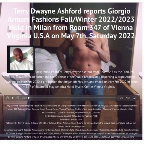 Giorgio Armani Fashion Milan Italy By Terry Dwayne Ashford Room 347, ESA Tysons Corner