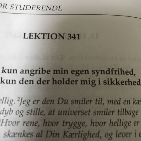 Lektion 341. Et kursus i mirakler.