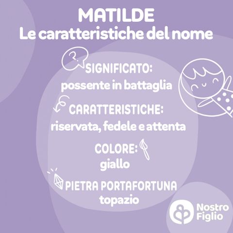 Matilde, nome per bambina: onomastico, origine, significato e curiosità