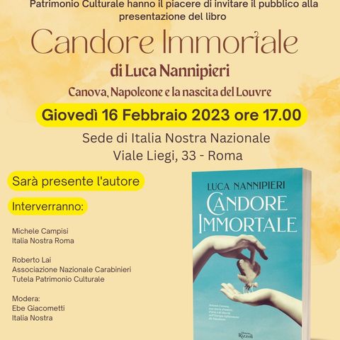 Candore Immortale_ la presentazione del libro di Luca Nannipieri nella sede di Italia Nostra a Roma
