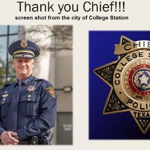 College Station city council online tribute to retiring police chief Scott McCollum