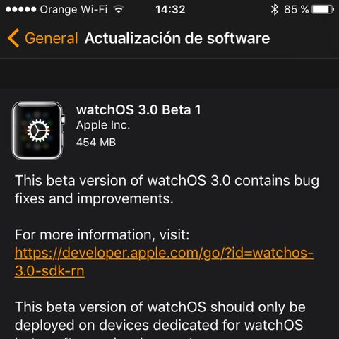 iOS 10 β 1(2) y watchOS 3 β 1