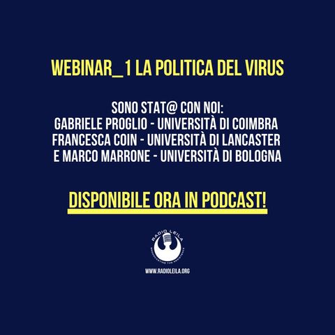 Webinar_1 La Politica del Virus