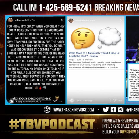 ☎️Deontay Wilder’s Brother Claims Doctor Says Deontay Has a💥DENT in Head From BLUNT Object😱