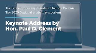 Keynote Address by Hon. Paul D. Clement