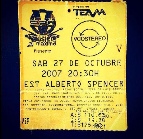 Archivo. Reporte del concierto de Soda Stereo en Ecuador, año 2007