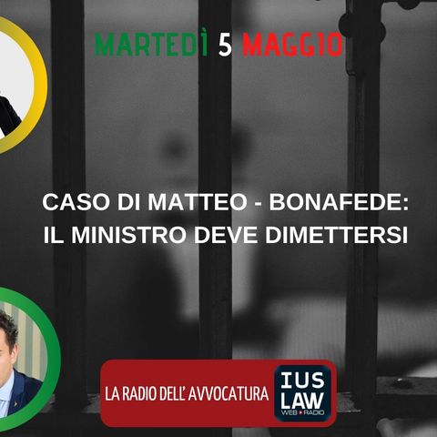 CASO DI MATTEO – BONAFEDE: IL MINISTRO DEVE DIMETTERSI – SPECIALE IUSLAW