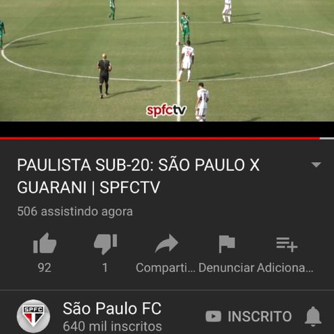 São Paulo X Guarani - sub 20 🔴⚪️⚫️