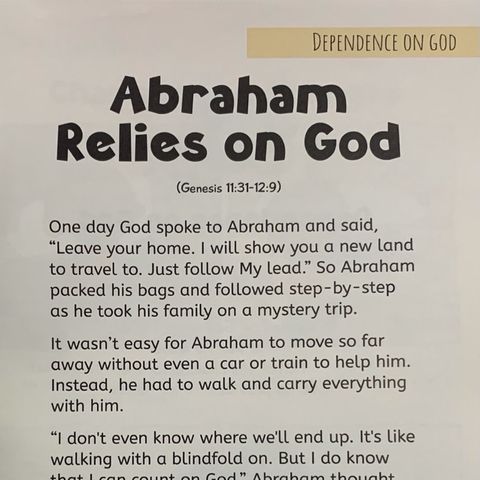 Episode 5 ABRAHAM RELIES ON GOD