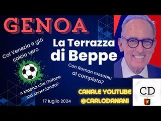 GENOA - La Terrazza di Beppe - Con BEPPE NUTI - Col VENEZIA calcio vero - Con ROMAN GRIFONE completo