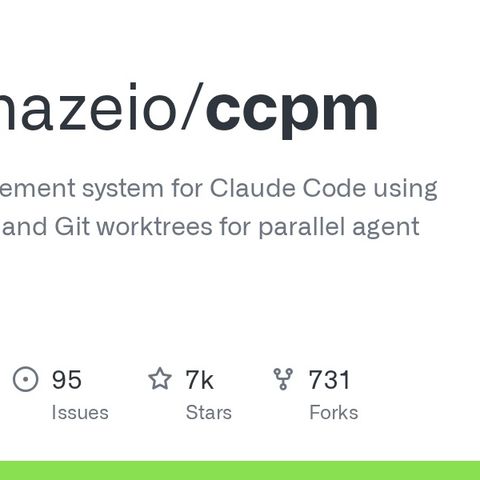 GitHub - automazeio/ccpm: Project management system for Claude Code ...