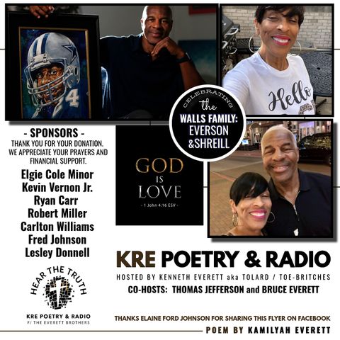 KRE POETRY AND RADIO - EP 71 (GUESTS : EVERSON & SHREILL WALLS)