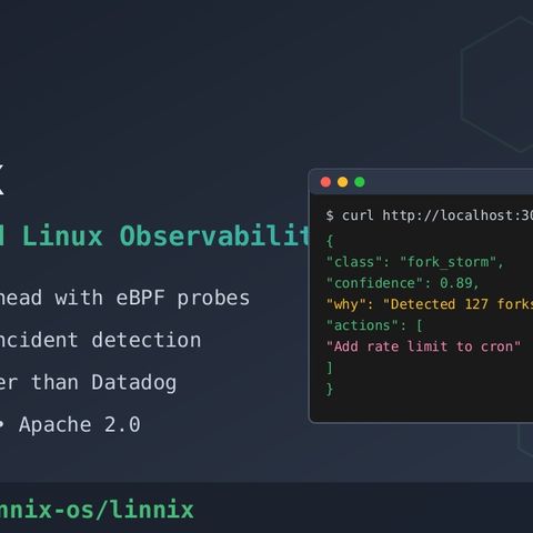 GitHub - linnix-os/linnix: eBPF-powered Linux observability with AI incident detection. Apache-2....