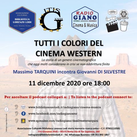 TUTTI I COLORI DEL CINEMA WESTERN | Massimo Tarquini dialoga con  Giovanni Di Silvestre