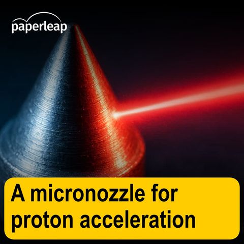 A micronozzle for proton acceleration