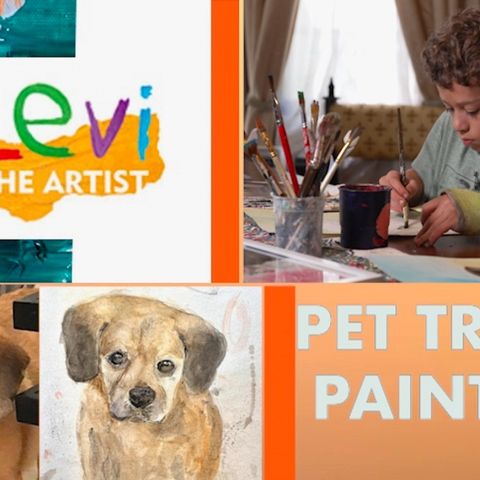 Levi  the eleven year old artist that turns pet paintings into treasures