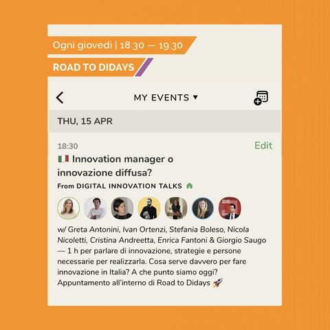 Road to Didays - Innovation Manager o Innovazione Diffusa?
