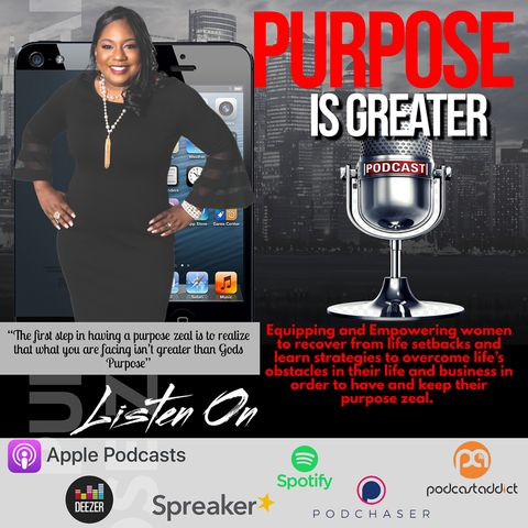 Purpose is Greater Podcast/Show Breaking The Chains-Book Collaboration Project Interview with Co Author Dawanna Alexander