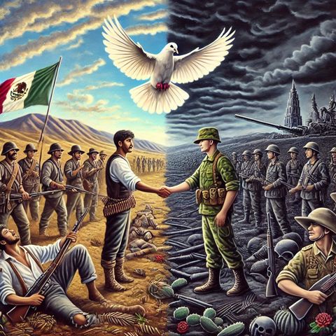 "La guerra trae paz y unidad al dividir las naciones."