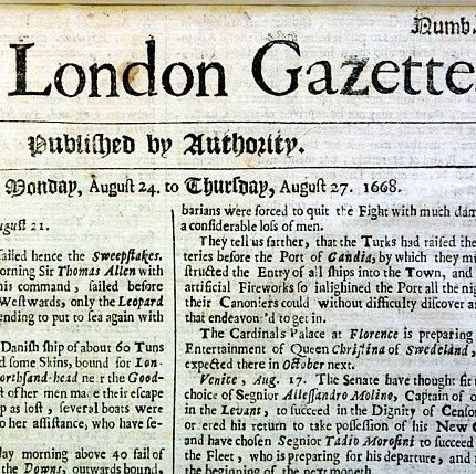 Youth Radio - Gazette the worlds first newspaper