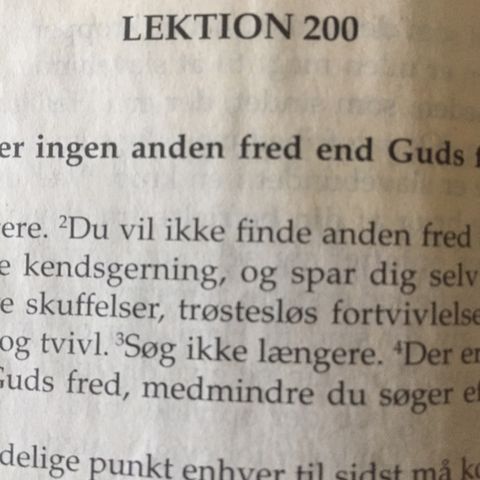 Lektion. 200. Et kursus i mirakler.