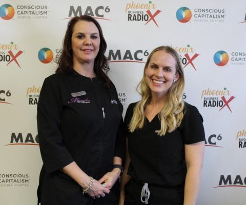 Sarah Neumann and Brittany Kasprzyk with Ahwatukee Skin and Laser and Sun City Dermatology