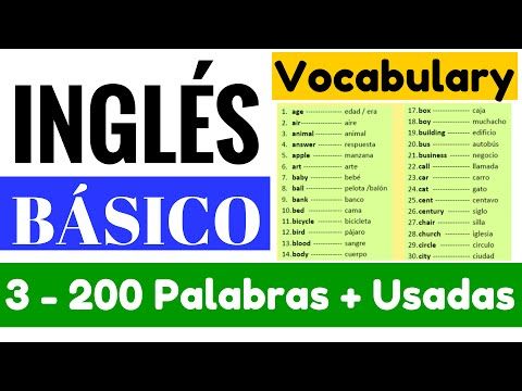03. Lista de las 200 palabras más usadas en Inglés (Sustantivos) Yes en Inglés 1 [Video 3]