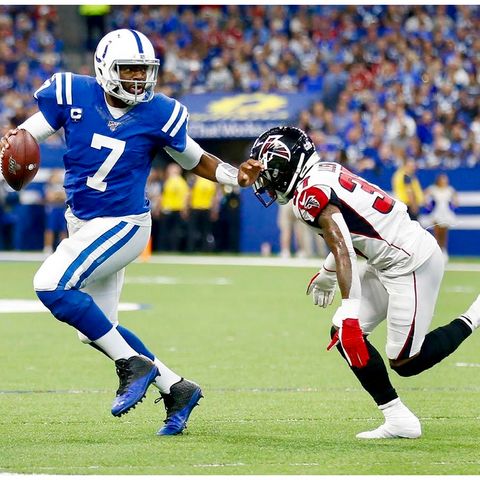 Colts Weekly presented by Bet Now, Jacoby Brissett breaks out! Falcons review and Raiders preview, W/Steve Risley and Cole Hanna