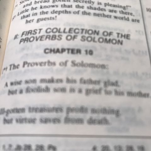 Chapter 10: The Proverbs of Solomon