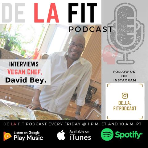 De La Fit Podcast season 2 ep 15 Interview with vegan chef David Bey pt 1