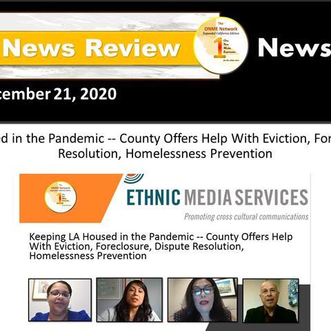 ONR: 12-21-20 - Watch review of the COVID1-9 pandemic and how it is affecting LA County housing
