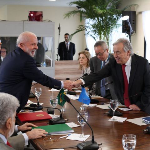 Com Lula, Guterres ressalta apoio expressivo do Brasil para a agenda global