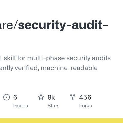 GitHub - cloudflare/security-audit-skill: A coding-agent skill for multi-phase security audits with independently verified, machine-readable