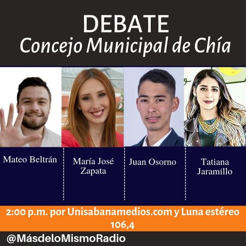 Debate de jóvenes candidatos al Concejo Municipal de Chía, Cundinamarca.