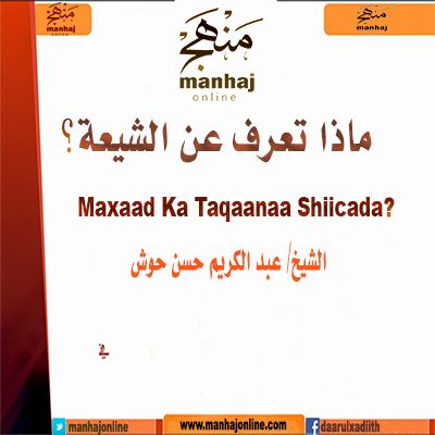 Maxaad Ka Taqaanaa Shiicada?