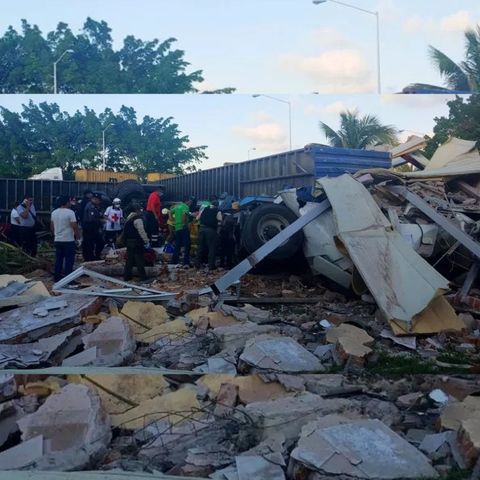 Tres muertos 3 y 7 heridos por tráiler en Veracruz