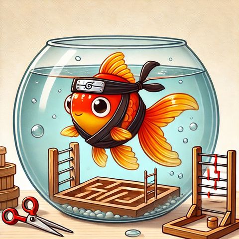 Can you imagine a goldfish mastering ninja skills?