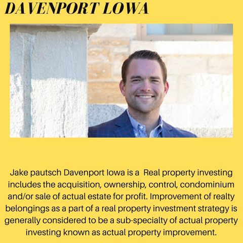 Jake Pautsch Davenport Iowa giving a tips on real estate