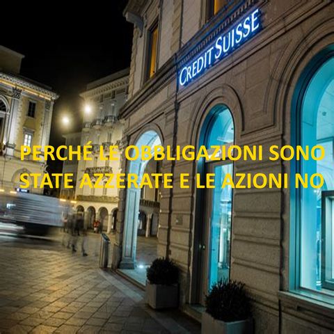 21.03.23 OBBIGAZIONI CREDIT SUISSE UN PÓ DI CHIAREZZA