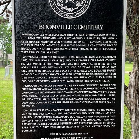 Dedication of a state historical marker at the Boonville Cemetery