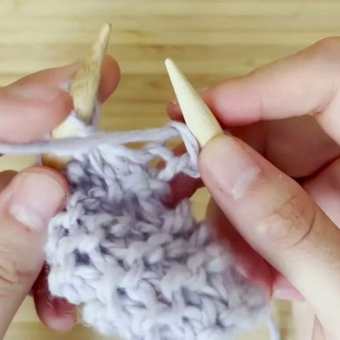 Purl Stitch with Circular knitting needles