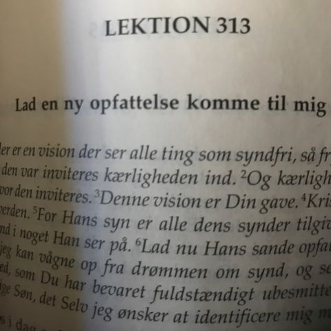 Lektion 313. Et kursus i mirakler.